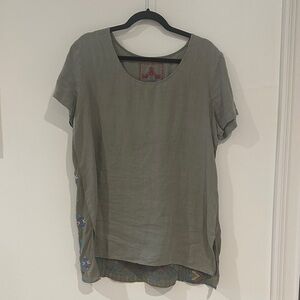 Johnny Was Olive Tunic Top